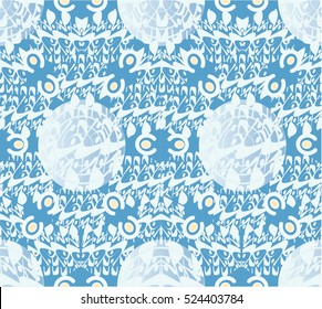 vector seamless patterns beautiful Oriental motifs.