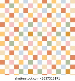 Vector seamless patterns in a cage. Element for your textile design. Blanket, clothes, shirts, tablecloth, etc. And also for the background.