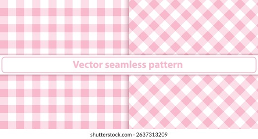 Vector seamless patterns in a cage. Element for your textile design. Blanket, clothes, shirts, tablecloth, etc. And also for the background.