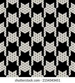 Vector seamless patterns. Classic houndstooth made with small triangles. Modern stylization of traditional print.
