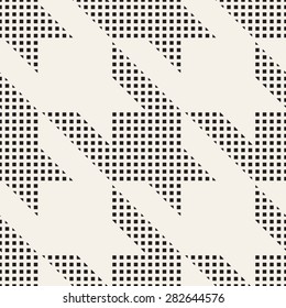 Vector seamless patterns. Classic houndstooth made with small squares adn triangles. Modern stylization of traditional print.