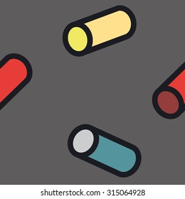 vector seamless patterns with colorful random objects. rainy autumn colors with contrasts. pattern for notebooks, magazines and web sites