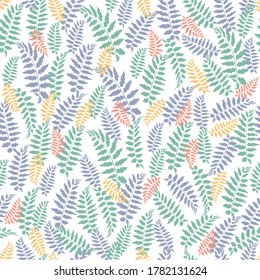 vector seamless patterns with dinosaurs and ferns. texture for children with cartoon motives and plants. patterns for decorating fabrics and children's clothing