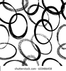 Vector Seamless Patterns.  Dirty Dotted Texture . Grunge Circular swirls Shapes.