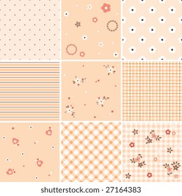 Vector seamless patterns. Easy to use.