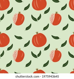 vector seamless patterns with fruits. Trendy hand drawn textures. Modern abstract design for paper, cover, fabric, interior decor and other users.