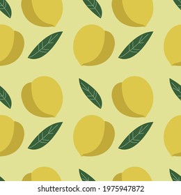 vector seamless patterns with fruits. Trendy hand drawn textures. Modern abstract design for paper, cover, fabric, interior decor and other users.