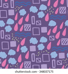 Vector seamless patterns. Modern stylish texture. Cute and colorful background.