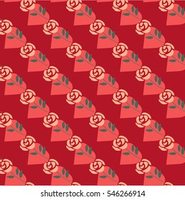 Vector seamless patterns. Red color. Endless texture can be used for printing onto fabric and paper or 