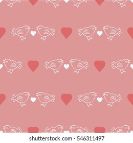 Vector seamless patterns. Red color. Endless texture can be used for printing onto fabric and paper or 
scrap booking. Valentines day background for invitation.