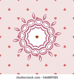 Vector seamless patterns. Red color. Endless texture can be used for printing onto fabric and paper or 
scrap booking. Valentines day background for invitation.