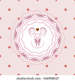 Vector seamless patterns. Red color. Endless texture can be used for printing onto fabric and paper or scrap booking. Valentines day background for invitation.