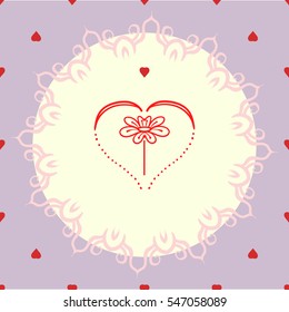 Vector seamless patterns. Red color. Endless texture can be used for printing onto fabric and paper or scrap booking. Valentines day background for invitation.