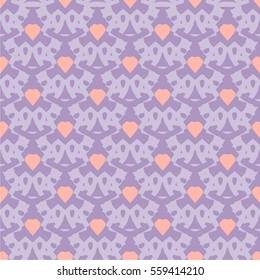 Vector seamless patterns. Red color. Endless texture can be used for printing onto fabric and paper or scrap booking. Valentines day background for invitation.