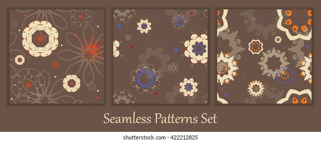 vector seamless patterns set. Elements for your design. Eps10