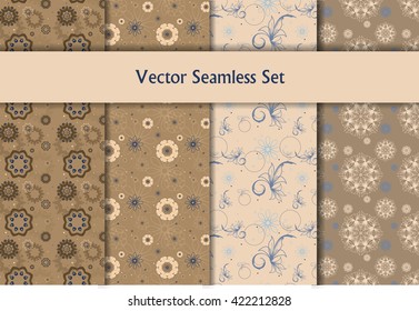 vector seamless patterns set. Elements for your design. Eps10