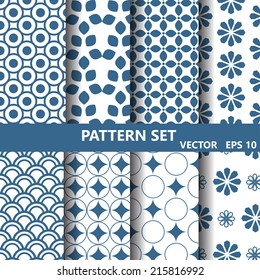 vector seamless patterns set. Endless texture can be used for wallpaper, pattern fills, web page background,surface textures.