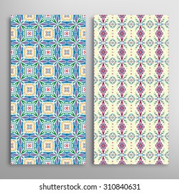 Vector seamless patterns set with hand drawn texture for Wedding, Bridal, Valentine's day or Birthday Invitations. Fabric or paper print, fashion illustration. Abstract geometric background.