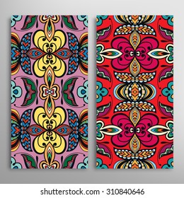 Vector seamless patterns set with hand drawn texture for Wedding, Bridal, Valentine's day or Birthday Invitations. Fabric or paper print, fashion illustration. Abstract geometric background.
