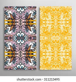 Vector seamless patterns set with hand drawn texture for Wedding, Bridal, Valentine's day or Birthday Invitations. Fabric or paper print, fashion illustration. Abstract geometric background.