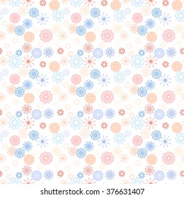 Vector Seamless Patterns . Seamless Texture . Rose Quartz and Serenity.Vector illustration flower Seamless Pattern.