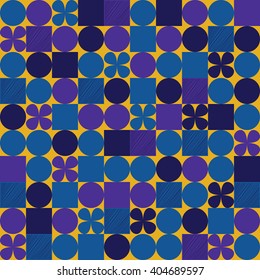 Vector seamless patterns (tiling). Endless texture can be used for wallpaper, pattern fills, web page background. Geometric ornament.