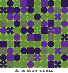 Vector seamless patterns (tiling). Endless texture can be used for wallpaper, pattern fills, web page background. Geometric ornament.