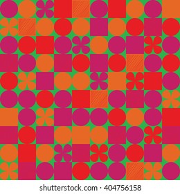 Vector seamless patterns (tiling). Endless texture can be used for wallpaper, pattern fills, web page background. Geometric ornament.