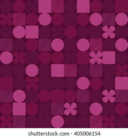Vector seamless patterns (tiling). Endless texture can be used for wallpaper, pattern fills, web page background. Geometric ornament.