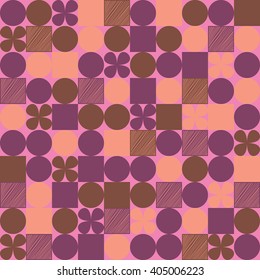 Vector seamless patterns (tiling). Endless texture can be used for wallpaper, pattern fills, web page background. Geometric ornament.