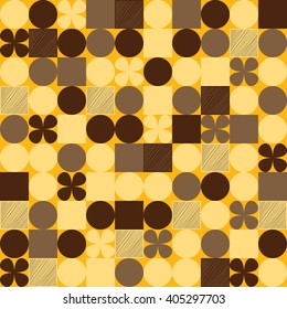 Vector seamless patterns (tiling). Endless texture can be used for wallpaper, pattern fills, web page background. Geometric ornament.