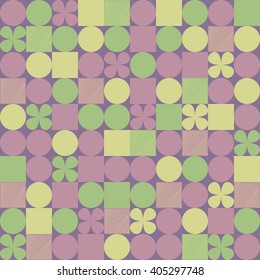 Vector seamless patterns (tiling). Endless texture can be used for wallpaper, pattern fills, web page background. Geometric ornament.