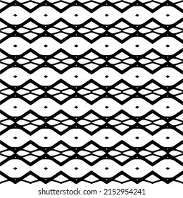 Vector seamless pattern.Simple stylish abstract geometric background. Monochrome image. Black and white color. Design for decor, prints, textile.Design element for prints. 