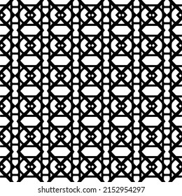 Vector seamless pattern.Simple stylish abstract geometric background. Monochrome image. Black and white color. Design for decor, prints, textile.Design element for prints. 