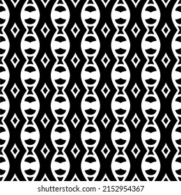 Vector seamless pattern.Simple stylish abstract geometric background. Monochrome image. Black and white color. Design for decor, prints, textile.Design element for prints. 