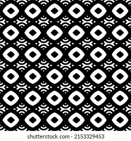 Vector seamless pattern.Simple stylish abstract geometric background. Monochrome image. Black and white color. Design for decor, prints, textile.Design element for prints. 