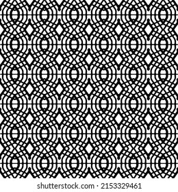 Vector seamless pattern.Simple stylish abstract geometric background. Monochrome image. Black and white color. Design for decor, prints, textile.Design element for prints. 