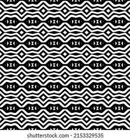 Vector seamless pattern.Simple stylish abstract geometric background. Monochrome image. Black and white color. Design for decor, prints, textile.Design element for prints. 