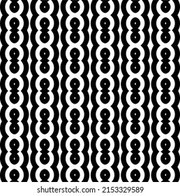 Vector seamless pattern.Simple stylish abstract geometric background. Monochrome image. Black and white color. Design for decor, prints, textile.Design element for prints. 
