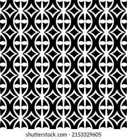 Vector seamless pattern.Simple stylish abstract geometric background. Monochrome image. Black and white color. Design for decor, prints, textile.Design element for prints. 