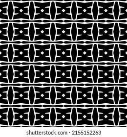 Vector seamless pattern.Simple stylish abstract geometric background. Monochrome image. Black and white color. Design for decor, prints, textile.Design element for prints. 