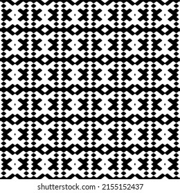 Vector seamless pattern.Simple stylish abstract geometric background. Monochrome image. Black and white color. Design for decor, prints, textile.Design element for prints. 