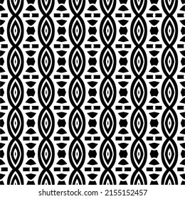 Vector seamless pattern.Simple stylish abstract geometric background. Monochrome image. Black and white color. Design for decor, prints, textile.Design element for prints. 