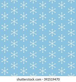 Vector seamless pattern.Snowflake background.