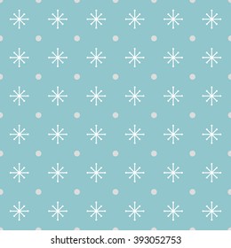 Vector seamless pattern.Snowflake background.