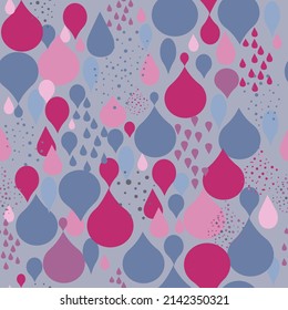 Vector seamless pettern with images of drops for wrapping paper,textile print.