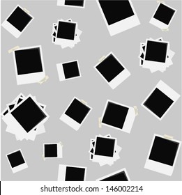 vector seamless photo frames pattern - Separate layers for easy editing