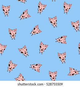 The vector seamless with pigs