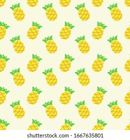 Vektorillustration nahtlose Ananas Muster für Tapete aus Spinnstoffen, Hintergrund.