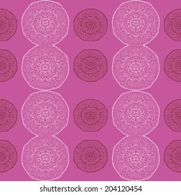 Vector seamless pink background with lace.